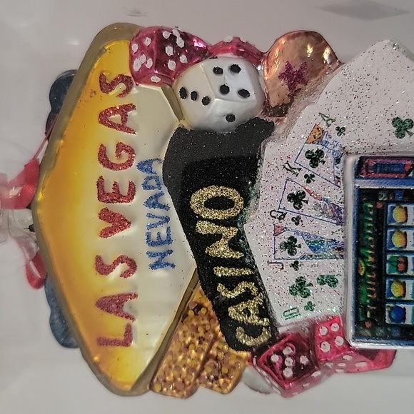 Kurt Adler "Las Vegas Nevada" Christmas  / Holiday Glass Ornament - Picture 6 of 7